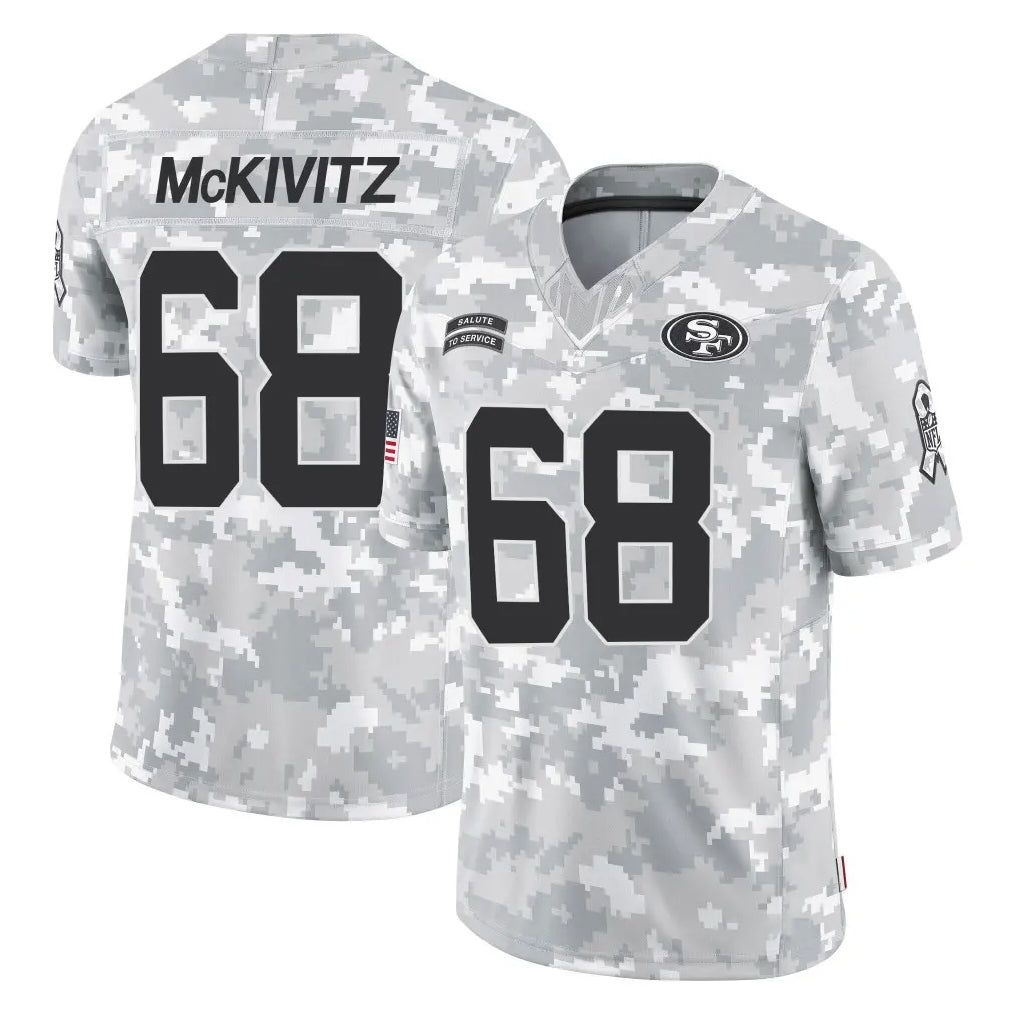 Kieara SF.49ers #68 Colton McKivitz Player Arctic Camo Limited Salute To Service Home Game Stitched Jerseys