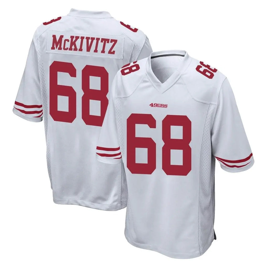 Kieara SF.49ers #68 Colton McKivitz Player White Home Game Stitched Jerseys