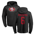 Kieara SF.49ers #6 Malik Mustapha Player Black LOGO Pullover Hoodies Home Game Stitched Jerseys