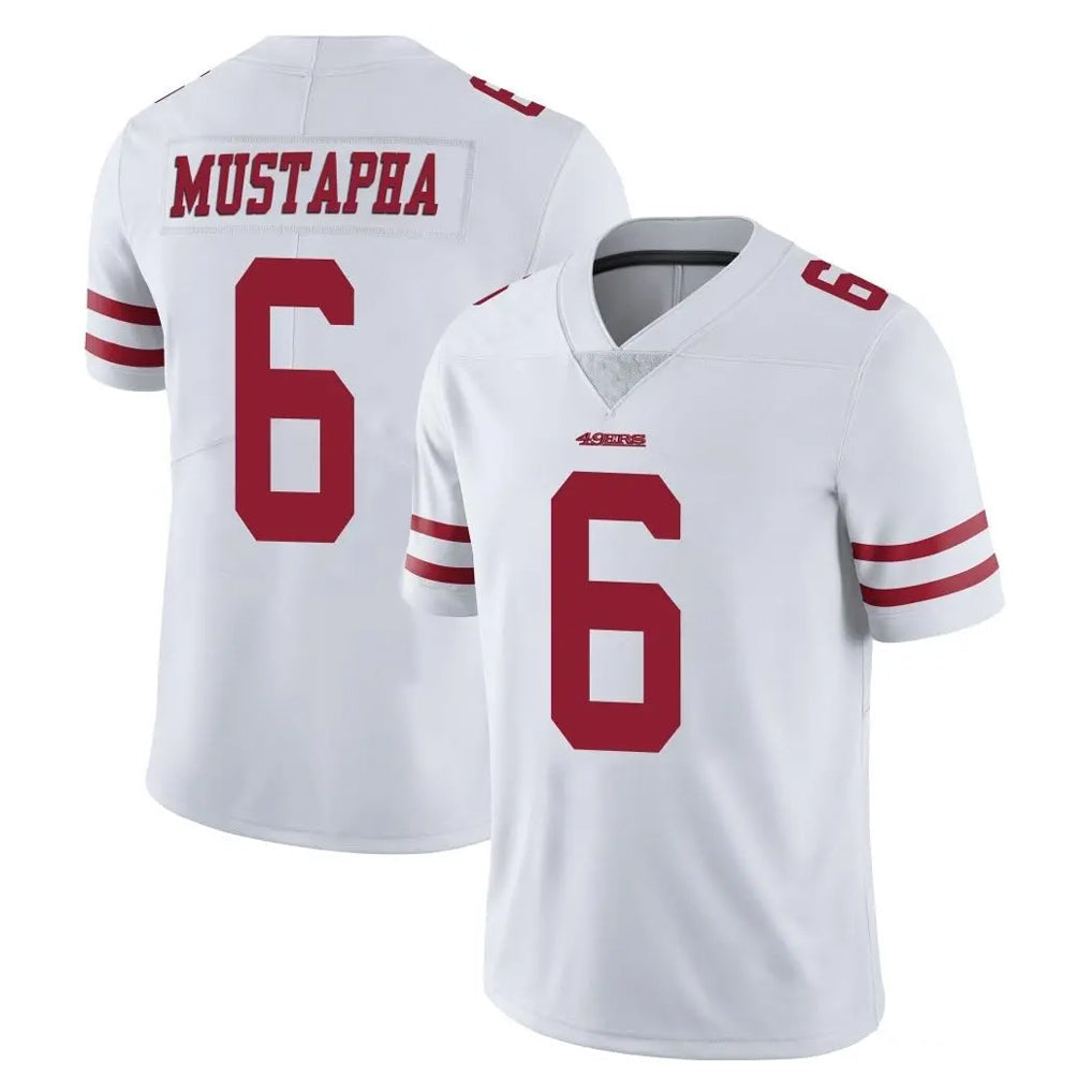 Kieara SF.49ers #6 Malik Mustapha Player White Limited Vapor Untouchable Home Game Stitched Jerseys