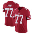 Kieara SF.49ers #77 Dominick Puni Player Red Limited Vapor Untouchable Home Game Stitched Jerseys