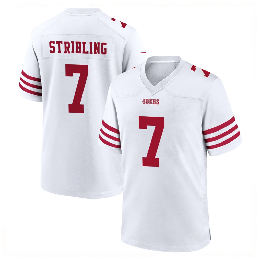 Kieara SF.49ers #7 De'Zhaun Stribling Player White Game Home Stitched Jerseys