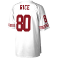 Kieara SF.49ers #80 Jerry Rice Mitchell & Ness White Legacy Replica Stitched Puhic  Jersey