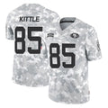 Kieara SF.49ers #85 George Kittle Player Arctic Camo Limited Salute To Service Home Game Stitched Jerseys