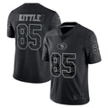 Kieara SF.49ers #85 George Kittle Player Black RFLCTV Limited Stitched Jerseys