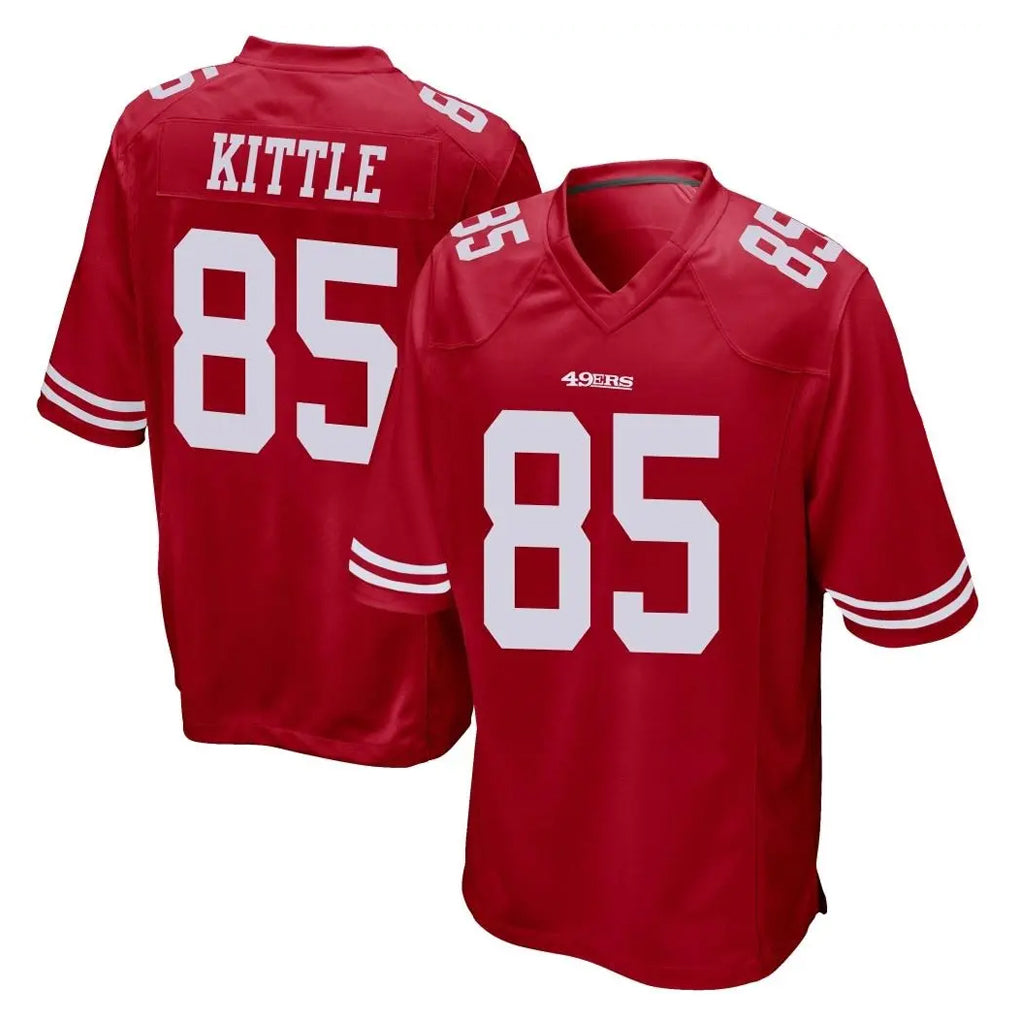 Kieara SF.49ers #85 George Kittle Player Red Home Game Stitched Jerseys