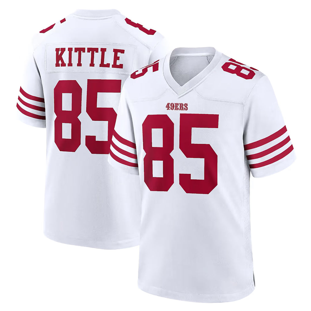 Kieara SF.49ers #85 George Kittle Player White Game Home Stitched Jerseys