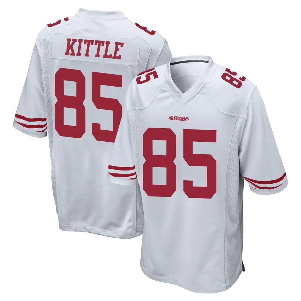 Kieara SF.49ers #85 George Kittle Player White Home Game Stitched Jerseys