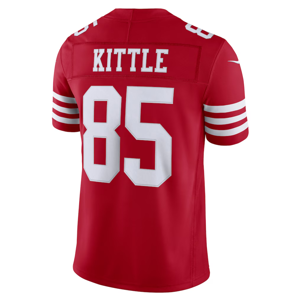 Kieara SF.49ers #85 George Kittle Scarlet Team Vapor F.U.S.E. Stitched Limited Jerseys