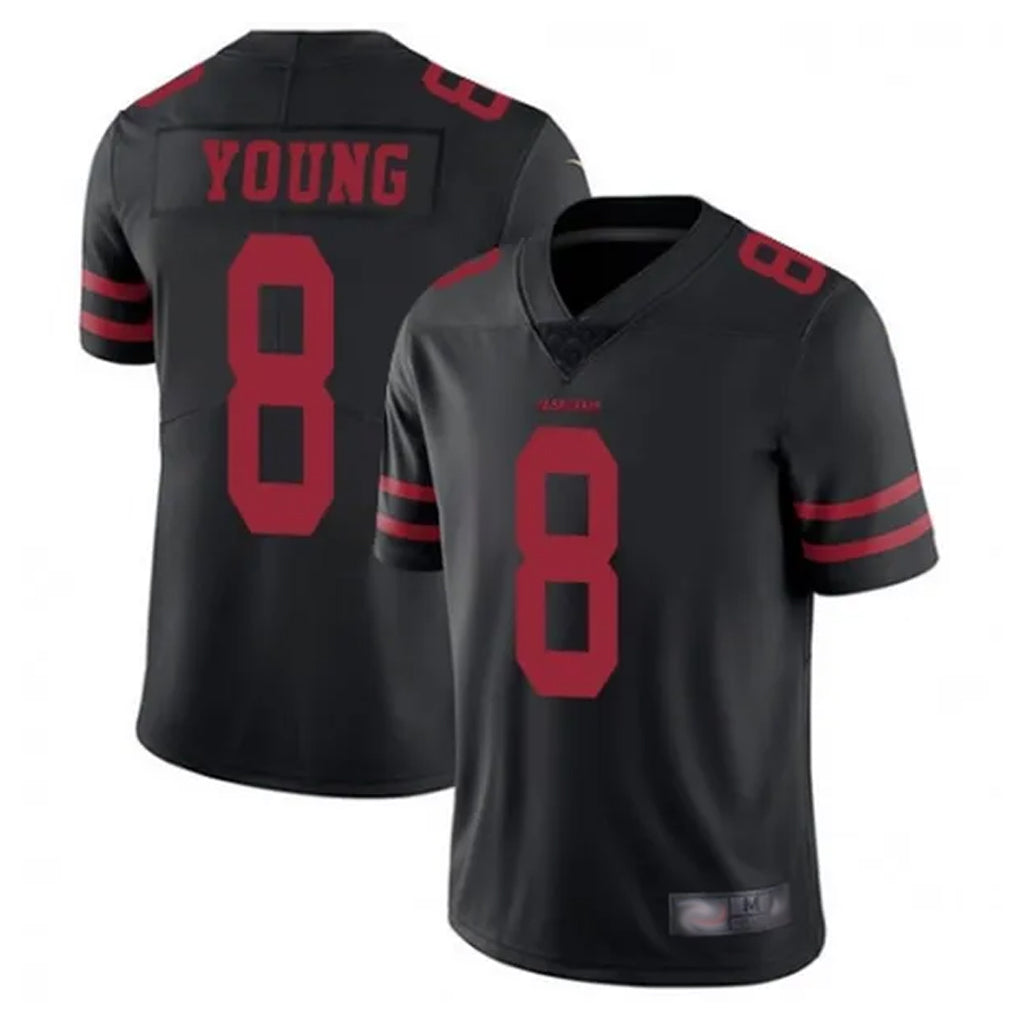 Kieara SF.49ers #8 Steve Young Player Black Vapor Untouchable Limited Stitched Jerseys