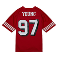 Kieara SF.49ers #97 Bryant Young Mitchell & Ness Scarlet Legacy Replica Stitched Puhic Jersey