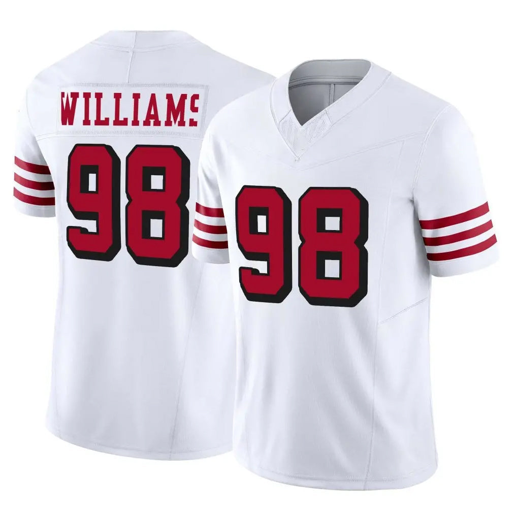 Kieara SF.49ers #98 Mykel Williams Player White Limited Alternate Vapor F.U.S.E. Home Game Stitched Jerseys