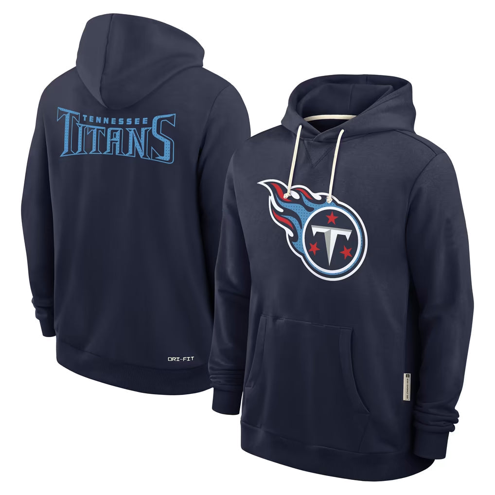 Kieara T.Titans Navy LOGO Pullover Hoodies Home Game Blank Player Stitched Jerseys