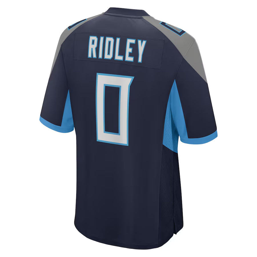 Kieara T.Titans #0 Calvin Ridley Player Navy Home Game Stitched Jerseys
