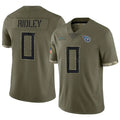 Kieara T.Titans #0 Calvin Ridley Player Olive Salute To Service Limited Stitched Jerseys