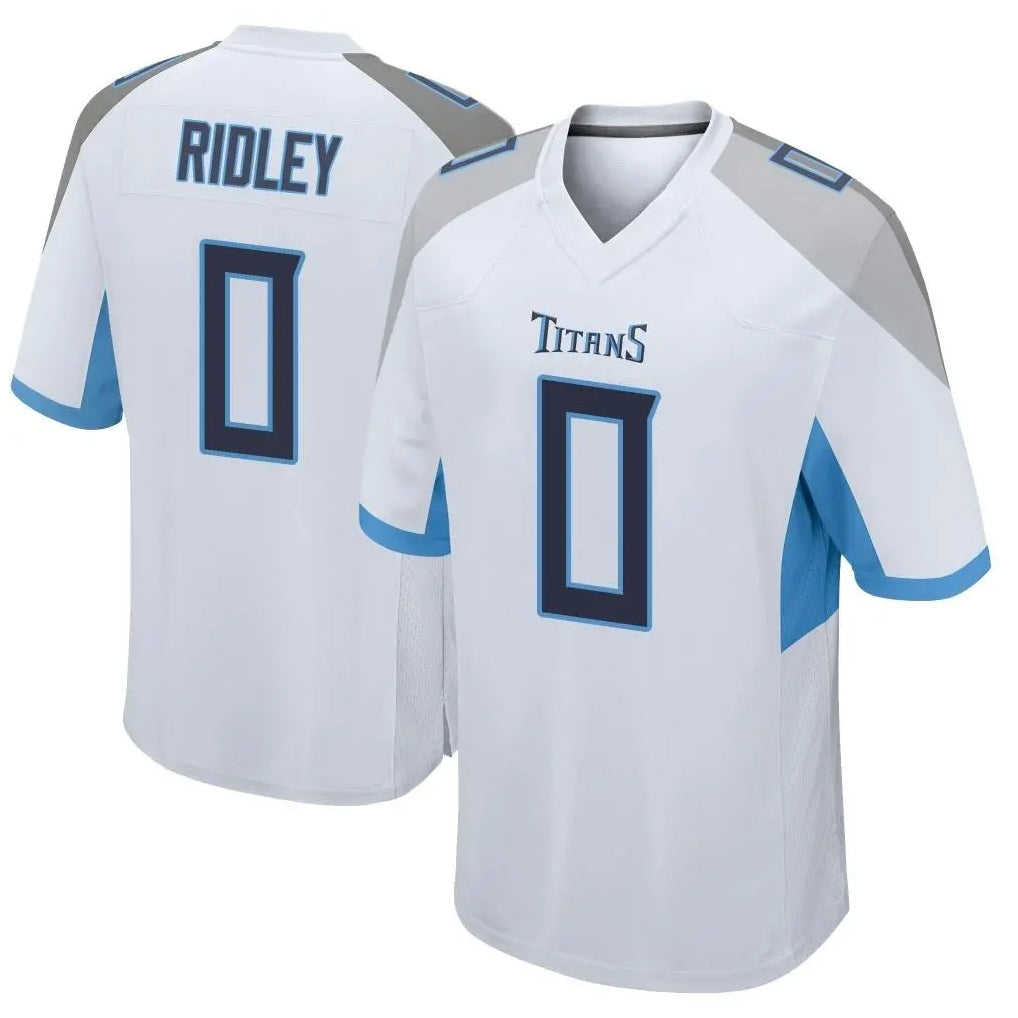 Kieara T.Titans #0 Calvin Ridley Player White Home Game Stitched Jerseys
