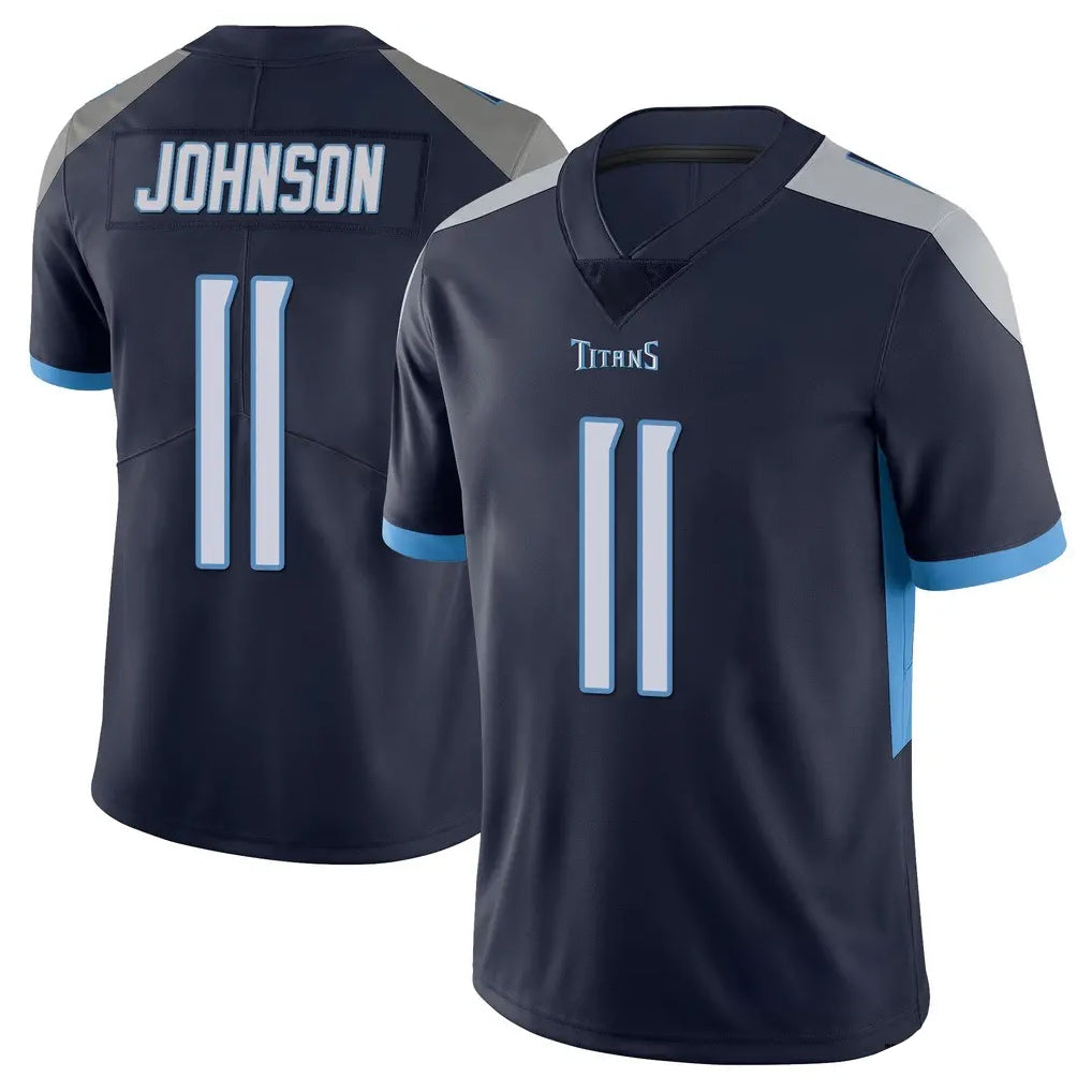 Kieara T.Titans #11 Jermaine Johnson II Player Navy Limited Vapor Untouchable Home Game Stitched Jerseys