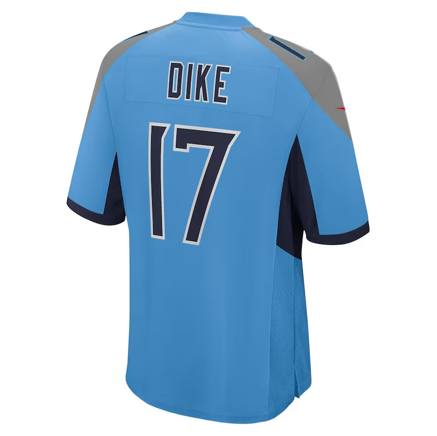 Kieara T.Titans #17 Chimere Dike Light Blue Team Game Stitched Jersey
