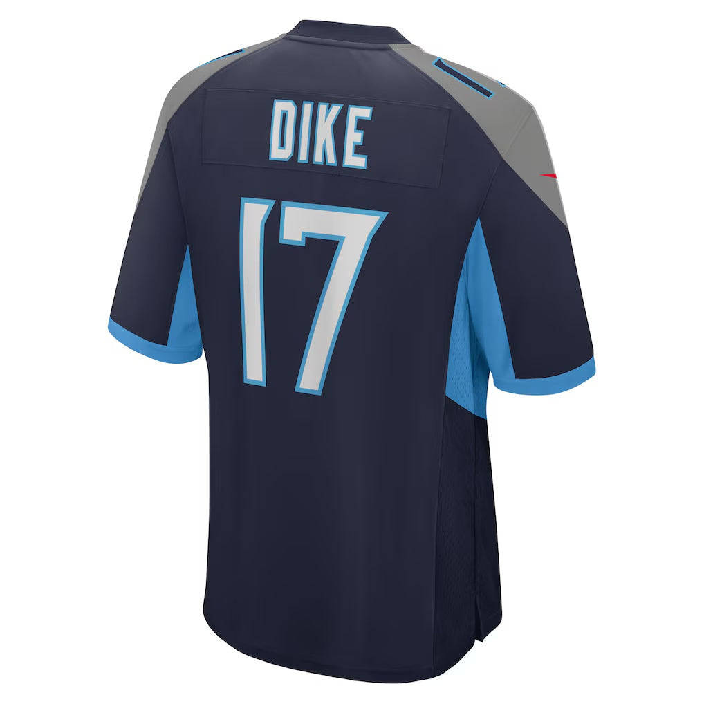 Kieara T.Titans #17 Chimere Dike Navy Team Game Stitched Jerseys