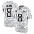 Kieara T.Titans #18 Cor'Dale Flott Player Arctic Camo Limited Salute to Service Home Game Stitched Jerseys
