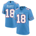 Kieara T.Titans #18 Cor'Dale Flott Player Light Blue 2026 Game Home Stitched Jerseys