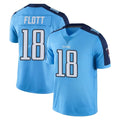 Kieara T.Titans #18 Cor'Dale Flott Player Light Blue Limited Color Rush Home Game Stitched Jerseys