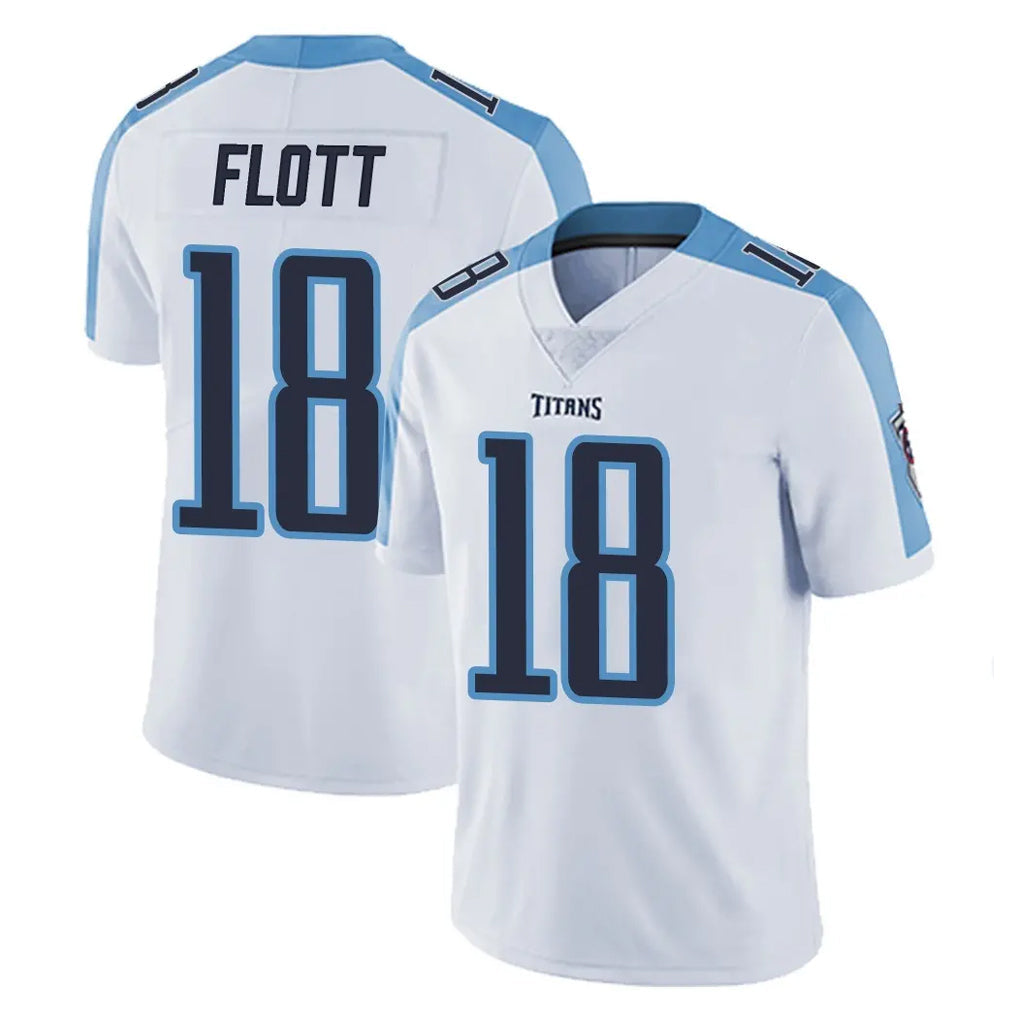 Kieara T.Titans #18 Cor'Dale Flott Player White Limited Vapor Untouchable Home Game Stitched Jerseys