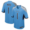 Kieara T.Titans #1 Cameron Ward Player Light Blue Game Stitched Jerseys