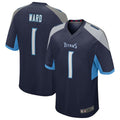 Kieara T.Titans #1 Cameron Ward Player Navy Game Stitched Jerseys