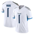 Kieara T.Titans #1 Cameron Ward Player White 2025 Vapor Limited Home Game Stitched Jerseys