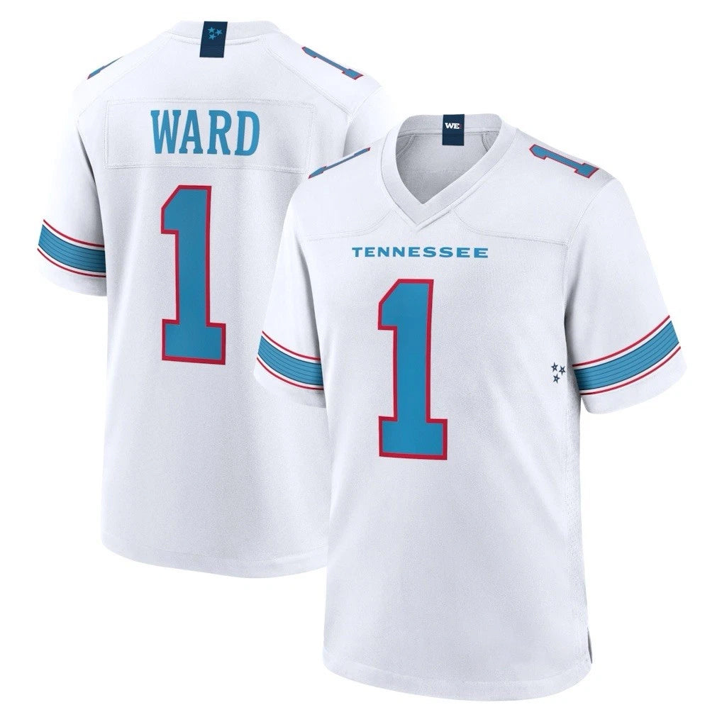 Kieara T.Titans #1 Cameron Ward Player White 2026 Game Home Stitched Jerseys