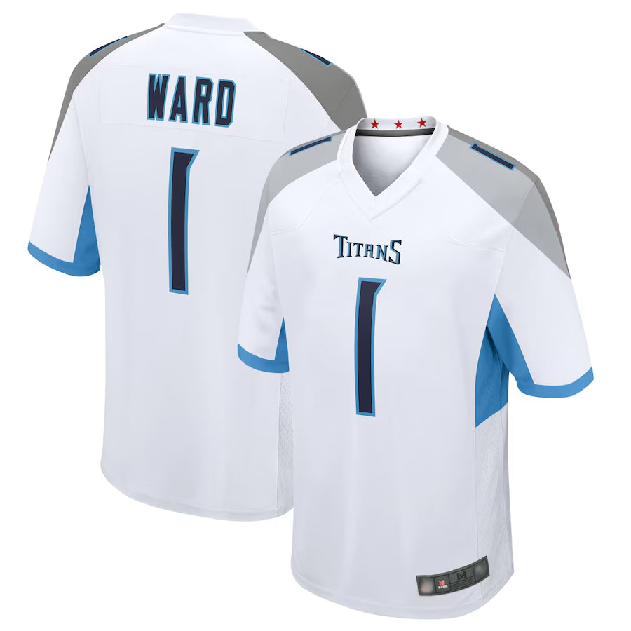 Kieara T.Titans #1 Cameron Ward Player White Game Stitched Jerseys