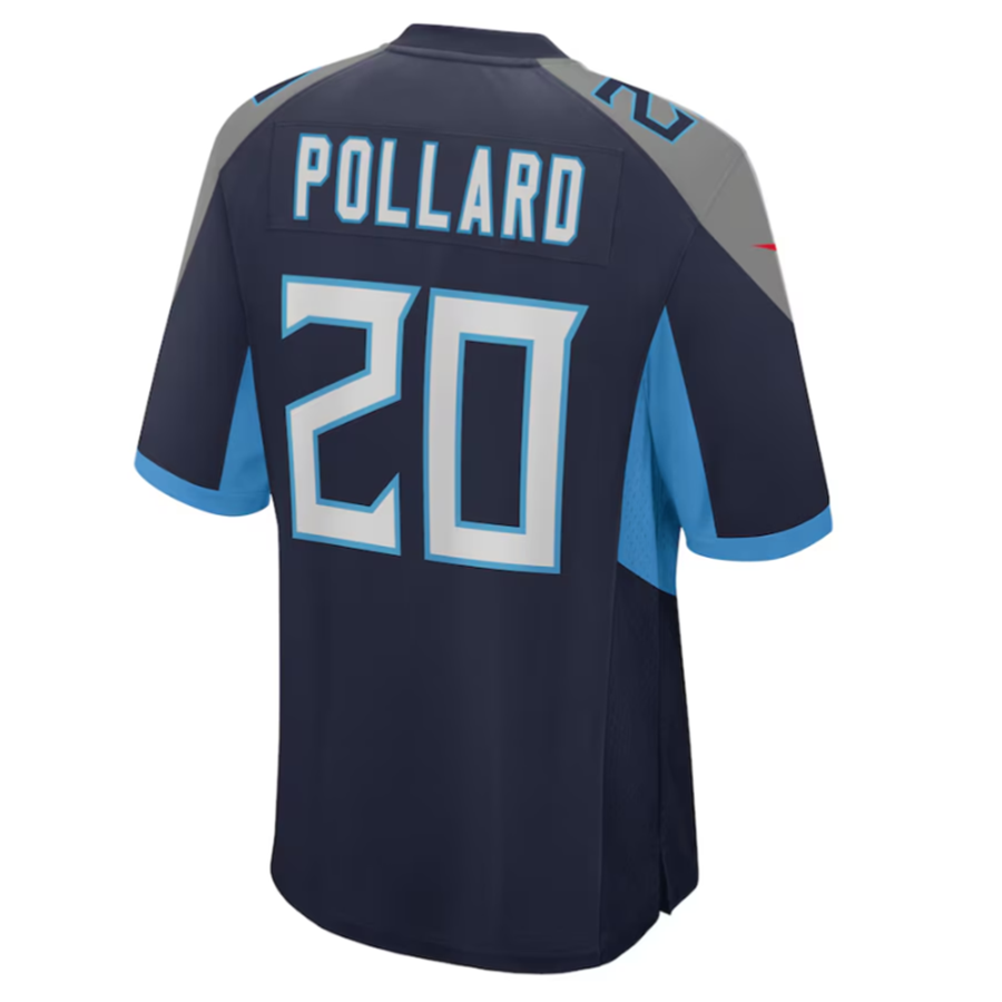 Kieara T.Titans #20 Tony Pollard Navy Game Player Jersey Stitched Jersey