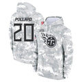 Kieara T.Titans #20 Tony Pollard Player Arctic Camo Salute To Service Hoodies Game Stitched Jerseys