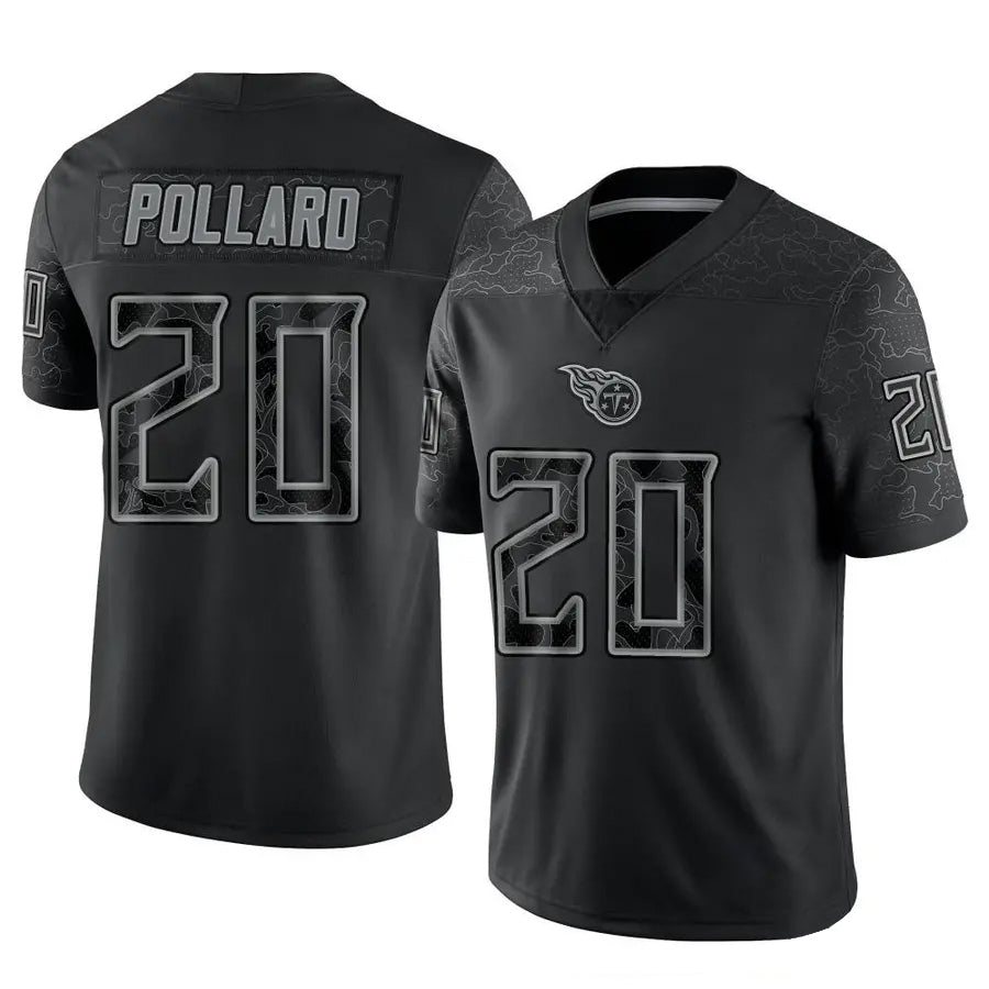 Kieara T.Titans #20 Tony Pollard Player Black RFLCTV Limited Stitched Jerseys