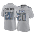 Kieara T.Titans #20 Tony Pollard Player Gray Atmosphere Fashion Home Game Stitched Jerseys