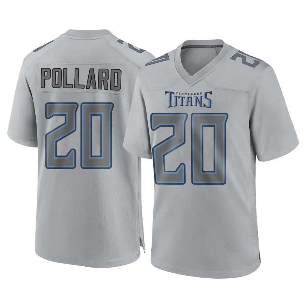 Kieara T.Titans #20 Tony Pollard Player Gray Atmosphere Fashion Home Game Stitched Jerseys