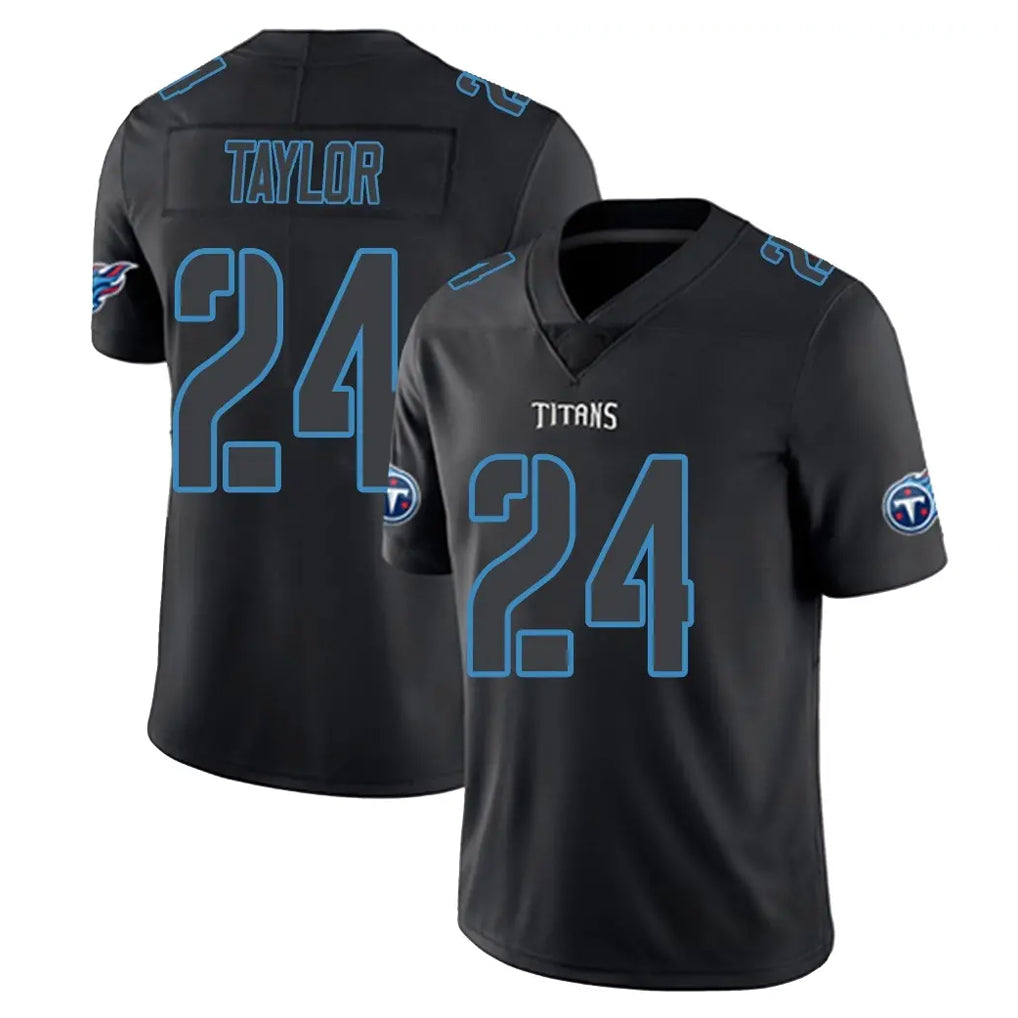 Kieara T.Titans #24 Alontae Taylor Player Black Impact Limited Home Game Stitched Jerseys