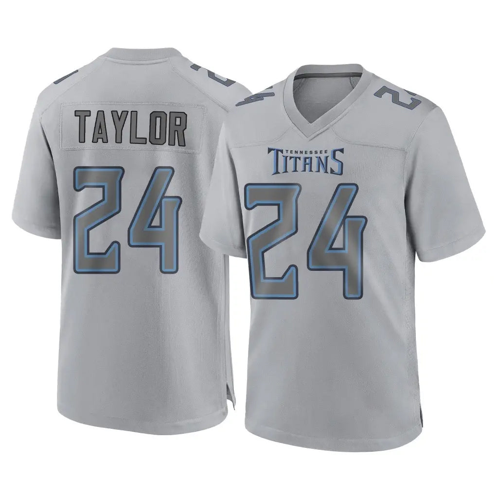 Kieara T.Titans #24 Alontae Taylor Player Gray Atmosphere Fashion Home Game Stitched Jerseys