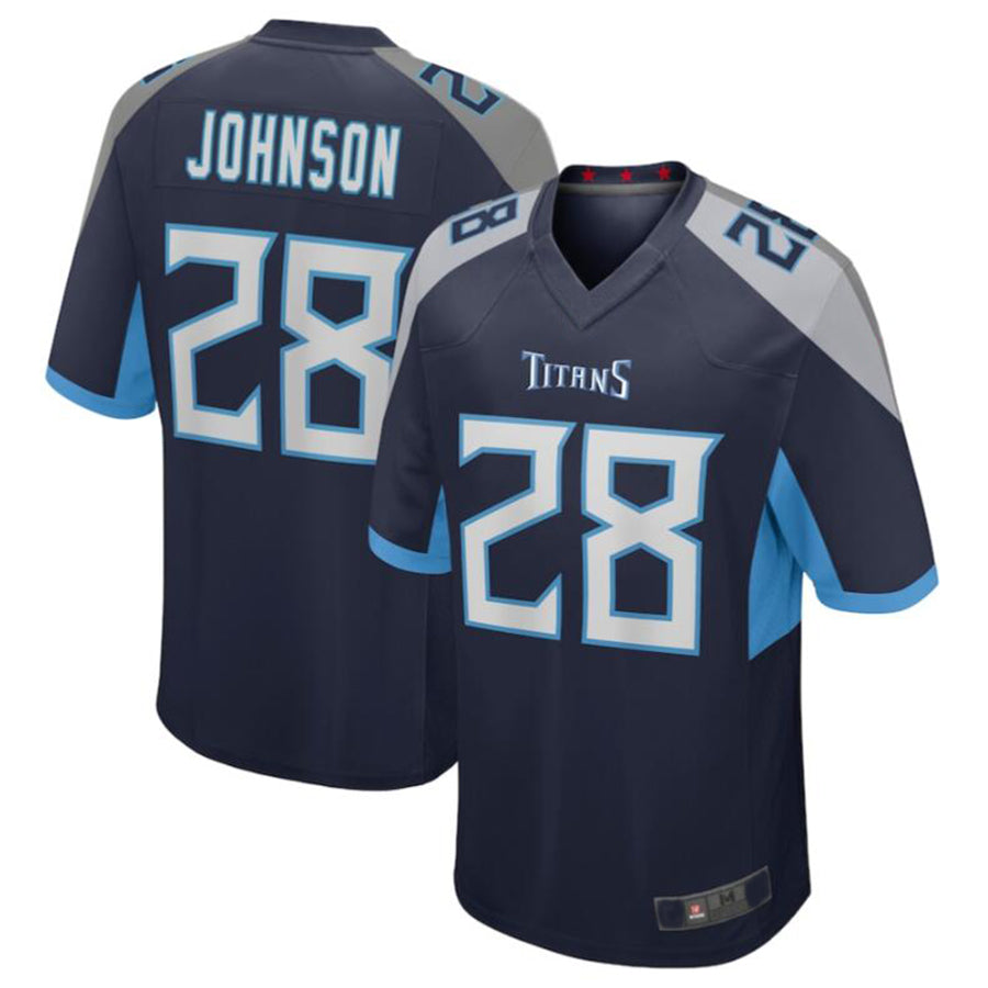 Kieara T.Titans #28 Chris Johnson Navy Retired Player Game Jersey American Stitched Football Jerseys