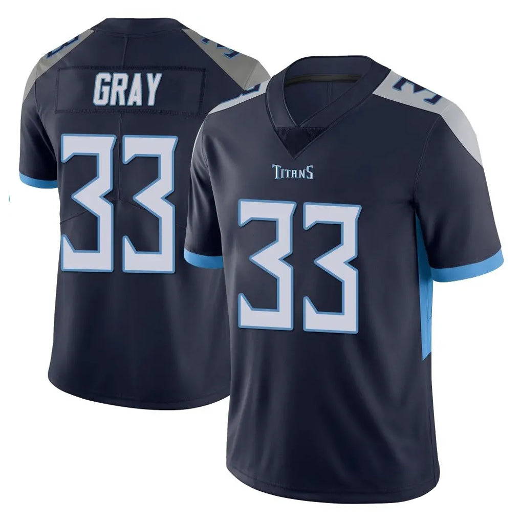 Kieara T.Titans #33 Cedric Gray Player Navy Limited Vapor Untouchable Home Game Stitched Jerseys