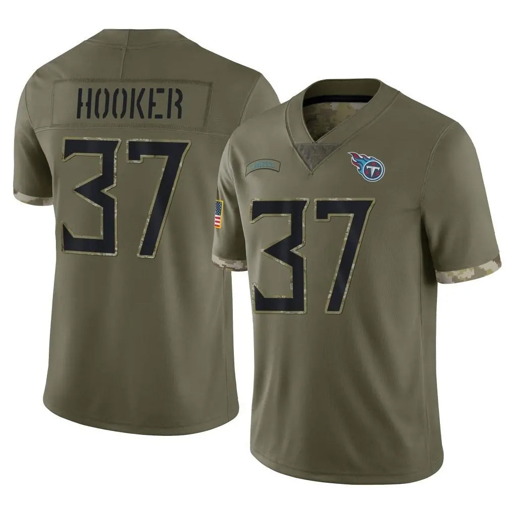 Kieara T.Titans #37 Amani Hooker Player Olive Limited Salute to Service Home Game Stitched Jerseys