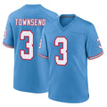 Kieara T.Titans #3 Tommy Townsend Player Light Blue Oilers Throwback Home Game Stitched Jerseys