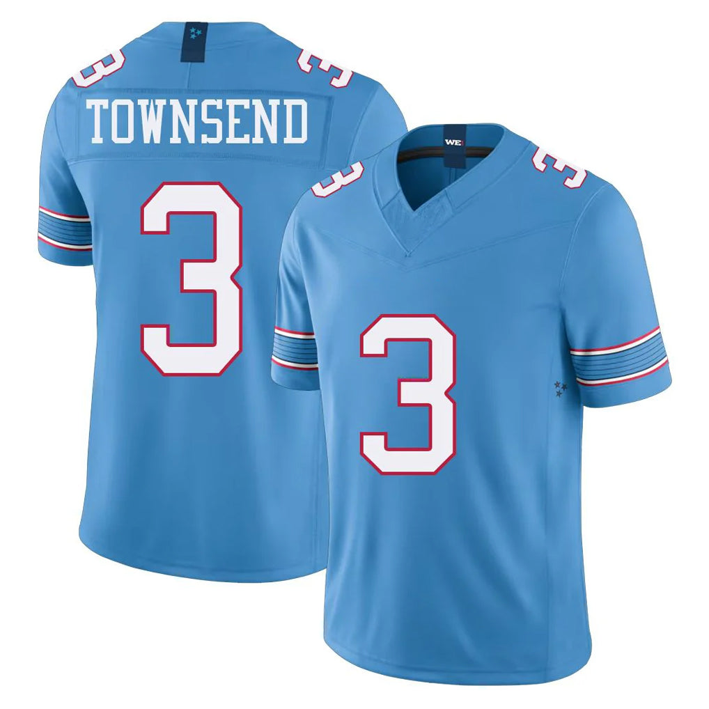 Kieara T.Titans #3 Tommy Townsend Player Light Blue Team Vapor F.U.S.E. Limited Home Game Stitched Jerseys