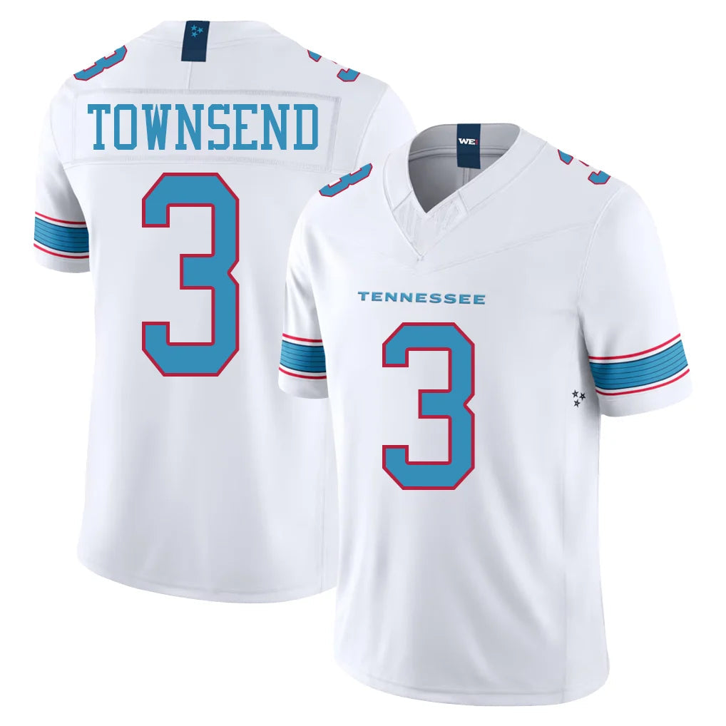 Kieara T.Titans #3 Tommy Townsend Player White Limited Vapor F.U.S.E. Home Game Stitched Jerseys