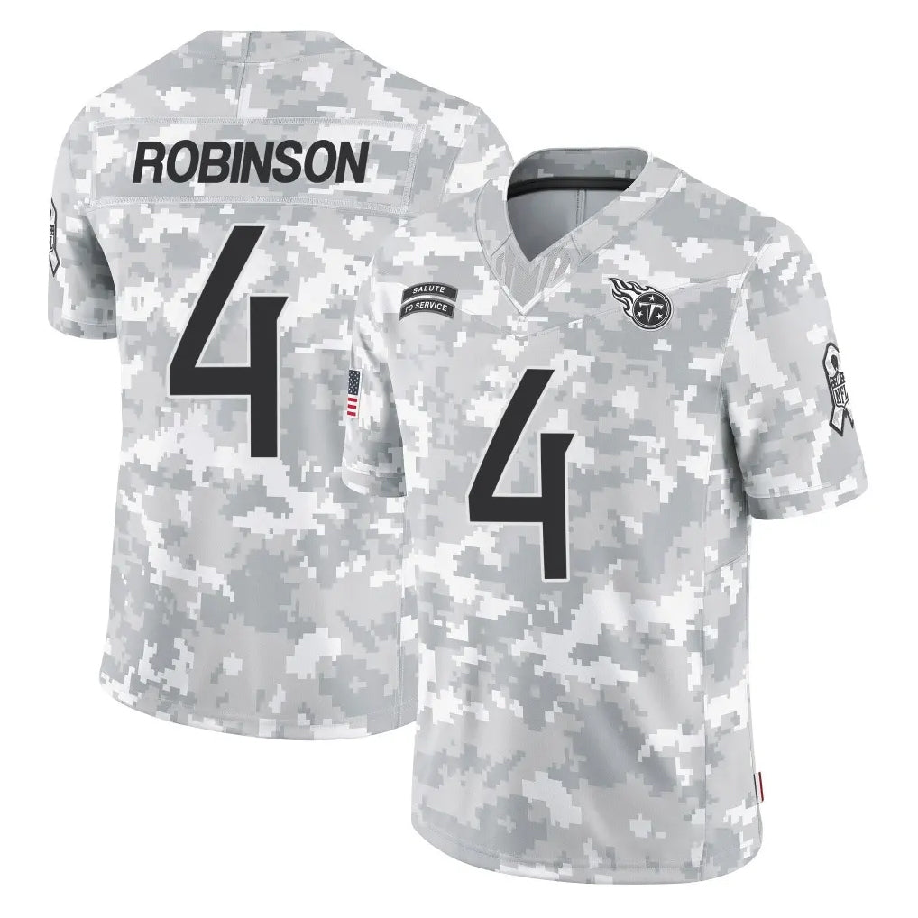 Kieara T.Titans #4 Wan'Dale Robinson Player Arctic Camo Limited Salute to Service Home Game Stitched Jerseys