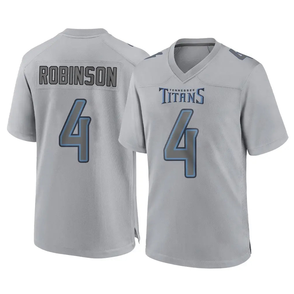 Kieara T.Titans #4 Wan'Dale Robinson Player Gray Atmosphere Fashion Home Game Stitched Jerseys