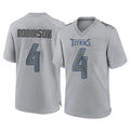 Kieara T.Titans #4 Wan'Dale Robinson Player Gray Atmosphere Fashion Home Game Stitched Jerseys