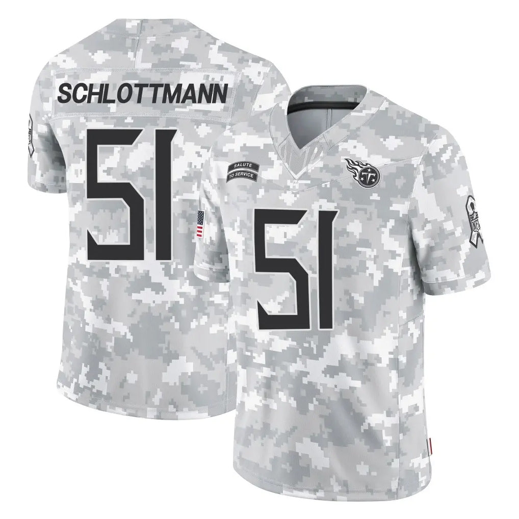Kieara T.Titans #51 Austin Schlottmann Player Arctic Camo Limited Salute to Service Home Game Stitched Jerseys