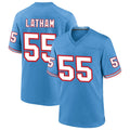 Kieara T.Titans #55 JC Latham Player Blue Throwback Alternate Game Stitched Jerseys